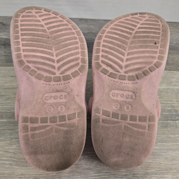 Crocs Classic Clogs Pink Glitter‎ Size C8 toddler Play condition - Picture 9 of 9
